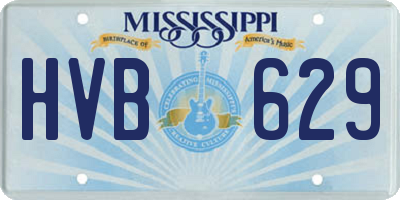 MS license plate HVB629
