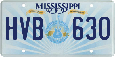 MS license plate HVB630