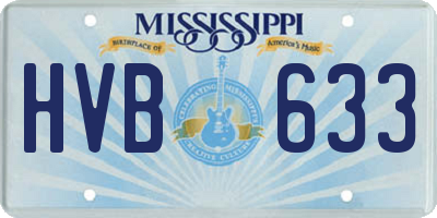 MS license plate HVB633
