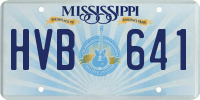 MS license plate HVB641