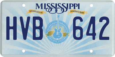 MS license plate HVB642