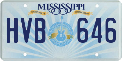 MS license plate HVB646