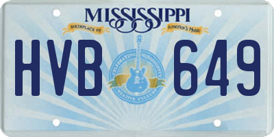 MS license plate HVB649