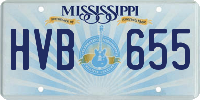 MS license plate HVB655