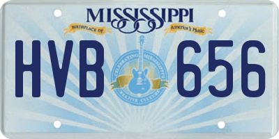 MS license plate HVB656