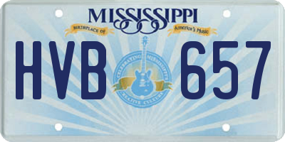 MS license plate HVB657