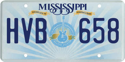 MS license plate HVB658