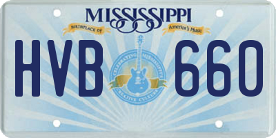 MS license plate HVB660