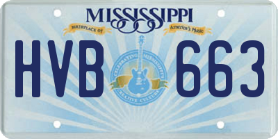 MS license plate HVB663