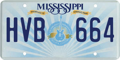 MS license plate HVB664