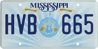 MS license plate HVB665