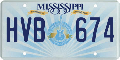 MS license plate HVB674