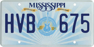 MS license plate HVB675