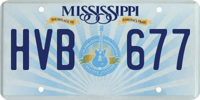 MS license plate HVB677