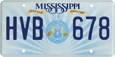 MS license plate HVB678