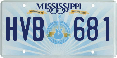 MS license plate HVB681
