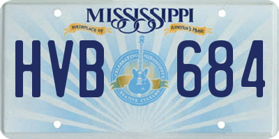 MS license plate HVB684
