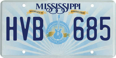 MS license plate HVB685