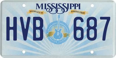 MS license plate HVB687