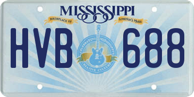 MS license plate HVB688