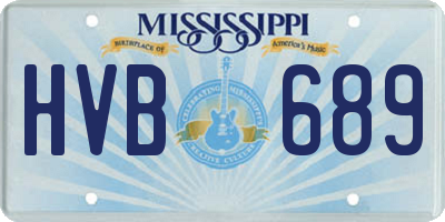 MS license plate HVB689