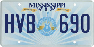 MS license plate HVB690