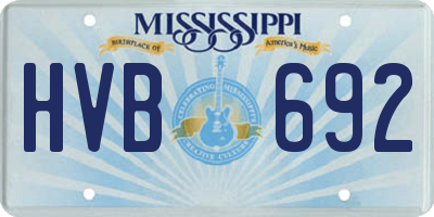 MS license plate HVB692