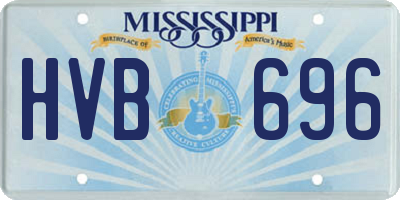 MS license plate HVB696