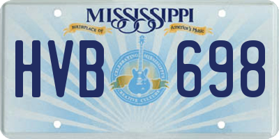 MS license plate HVB698