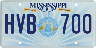 MS license plate HVB700