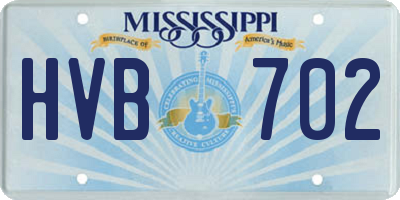MS license plate HVB702