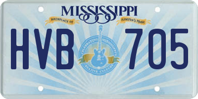 MS license plate HVB705