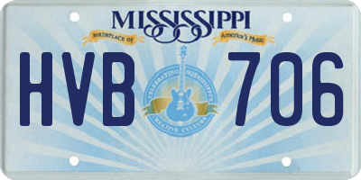 MS license plate HVB706