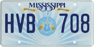 MS license plate HVB708