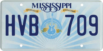 MS license plate HVB709
