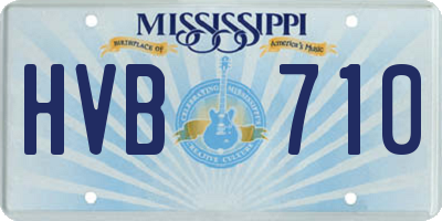 MS license plate HVB710