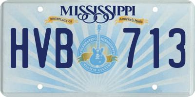 MS license plate HVB713
