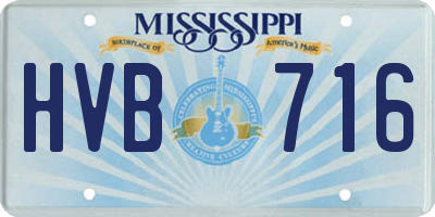 MS license plate HVB716