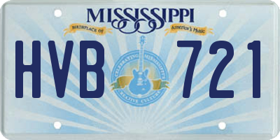MS license plate HVB721