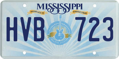 MS license plate HVB723