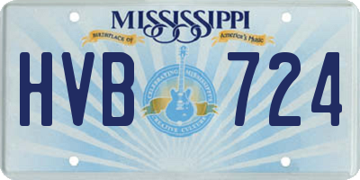 MS license plate HVB724