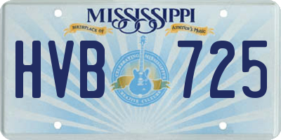 MS license plate HVB725