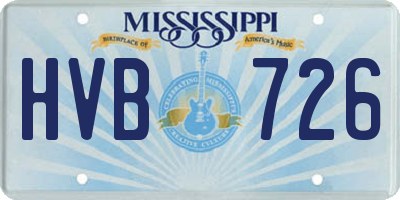 MS license plate HVB726