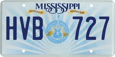 MS license plate HVB727