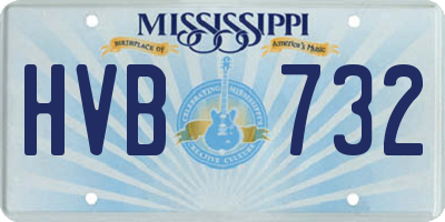 MS license plate HVB732