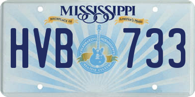 MS license plate HVB733