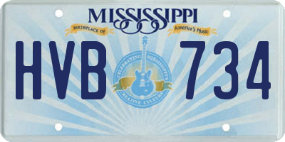 MS license plate HVB734