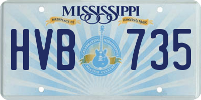 MS license plate HVB735
