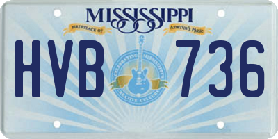 MS license plate HVB736