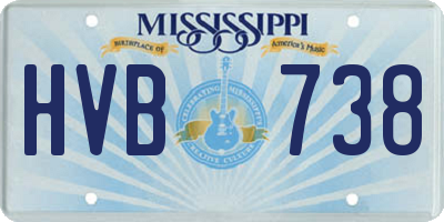 MS license plate HVB738